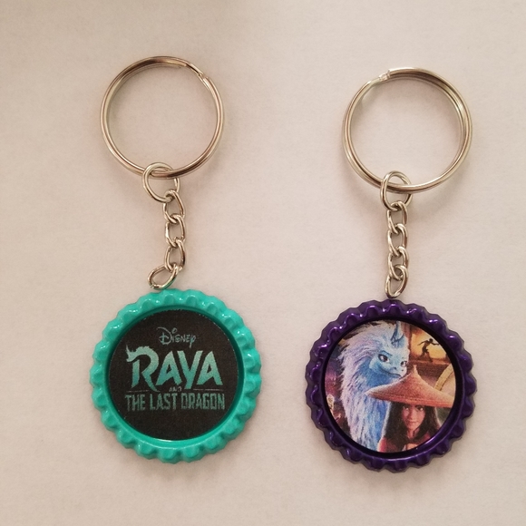 Raya and the Last Dragon Bottle Cap Keychains - Picture 1 of 1